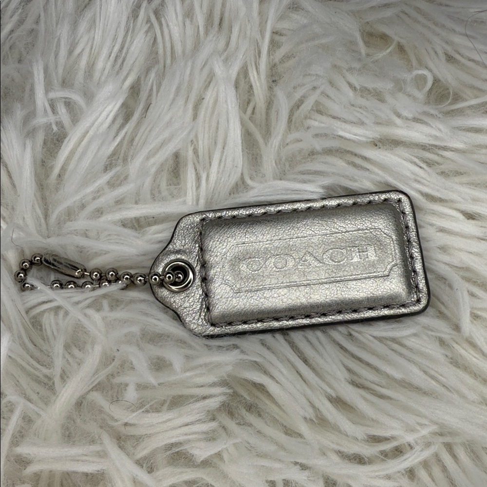 Coach Metallic Silver Hangtag
